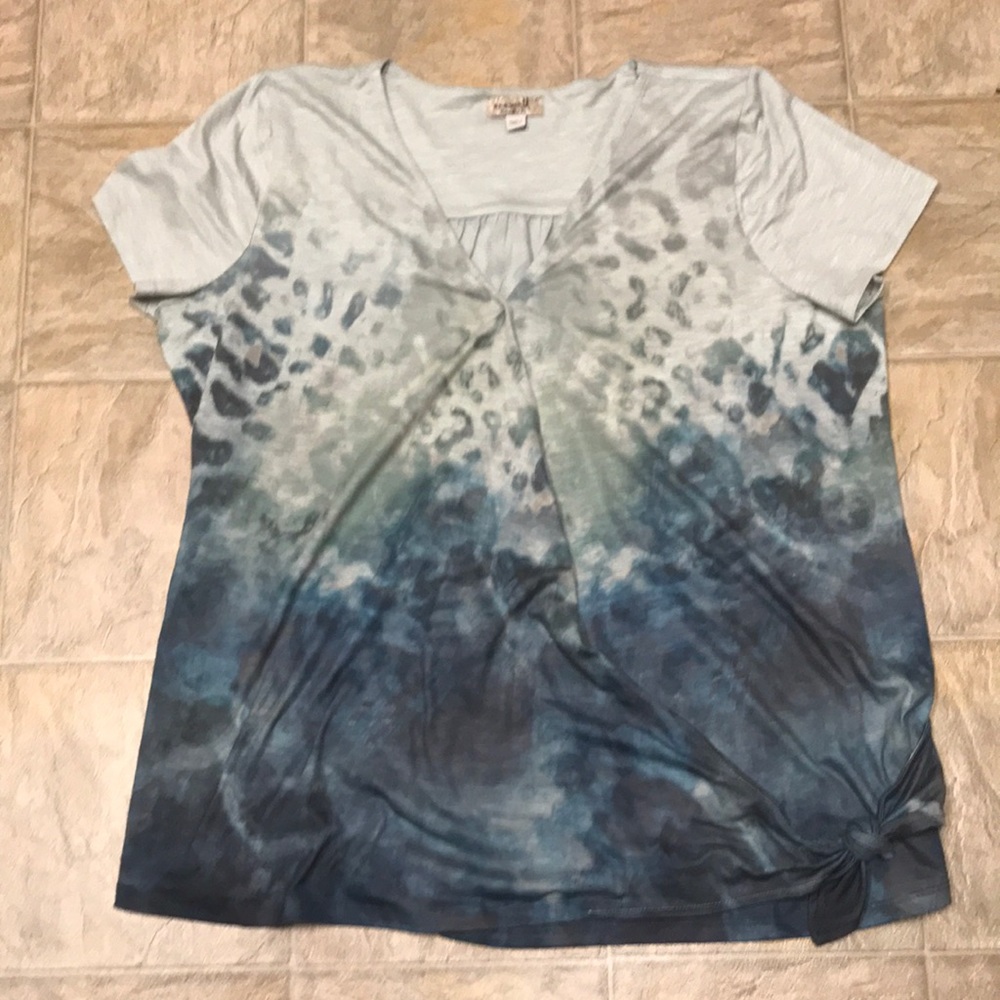 One World faux wrap top 1X. EUC.